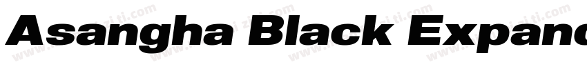 Asangha Black Expanded Italic字体转换